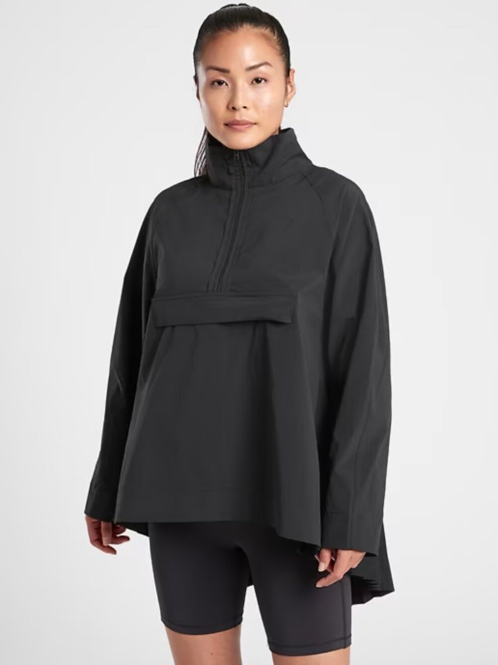 Athleta Sojourn Top - Pleated Back 1/4 Zip